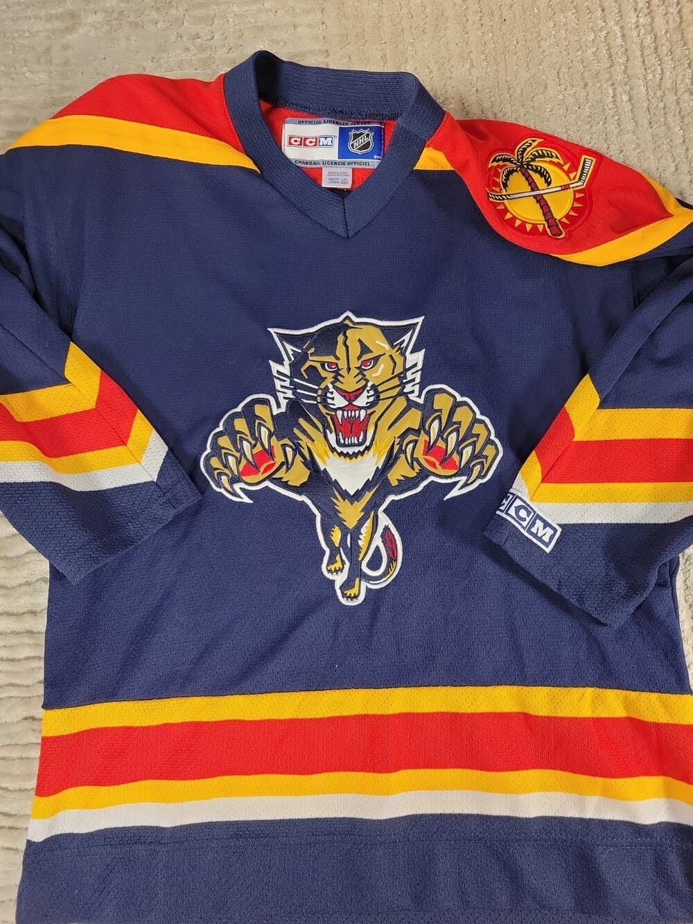 CCM Florida Panthers Jersey NHL Hockey Youth Size L/XL Boys Kids Children